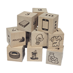 Klocek/kostka 60 mm z grawerem na każdej ściance